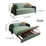 Load image into Gallery viewer, Sofa Bed Solid Wood Metal Frame Velvet Upholstery Storage Drawer Convertible

