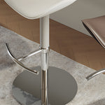 Load image into Gallery viewer, 1-Piece Modern Adjustable Swivel Bar Stool with Faux Leather Seat Chrome Base
