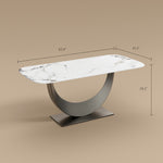 Load image into Gallery viewer, Square Dining Table Contemporary U-Shaped Metal Base Perfect for 4-6 People
