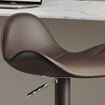 Load image into Gallery viewer, 1-Piece Modern Adjustable Swivel Bar Stool with Faux Leather Seat Chrome Base
