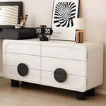 Load image into Gallery viewer, Modern Makeup Vanity Table Set with Mirror Stool &amp; Storage Cabinet
