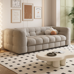 Load image into Gallery viewer, 83.8&quot; Elegant Convertible Sofa Bed Chic Design with 3.9&quot; Thick Mattress Space-saving Sleeper Sofa
