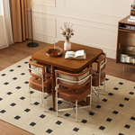 Load image into Gallery viewer, Extendable Dining Table Built-in Storage Rounded Tall Legs

