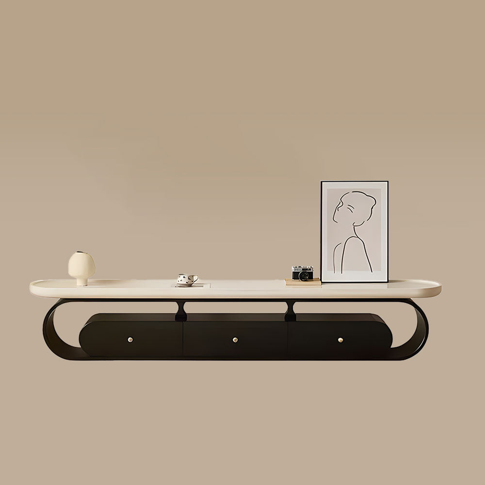 Elegant TV Stand Bold Two-Tone Contrast