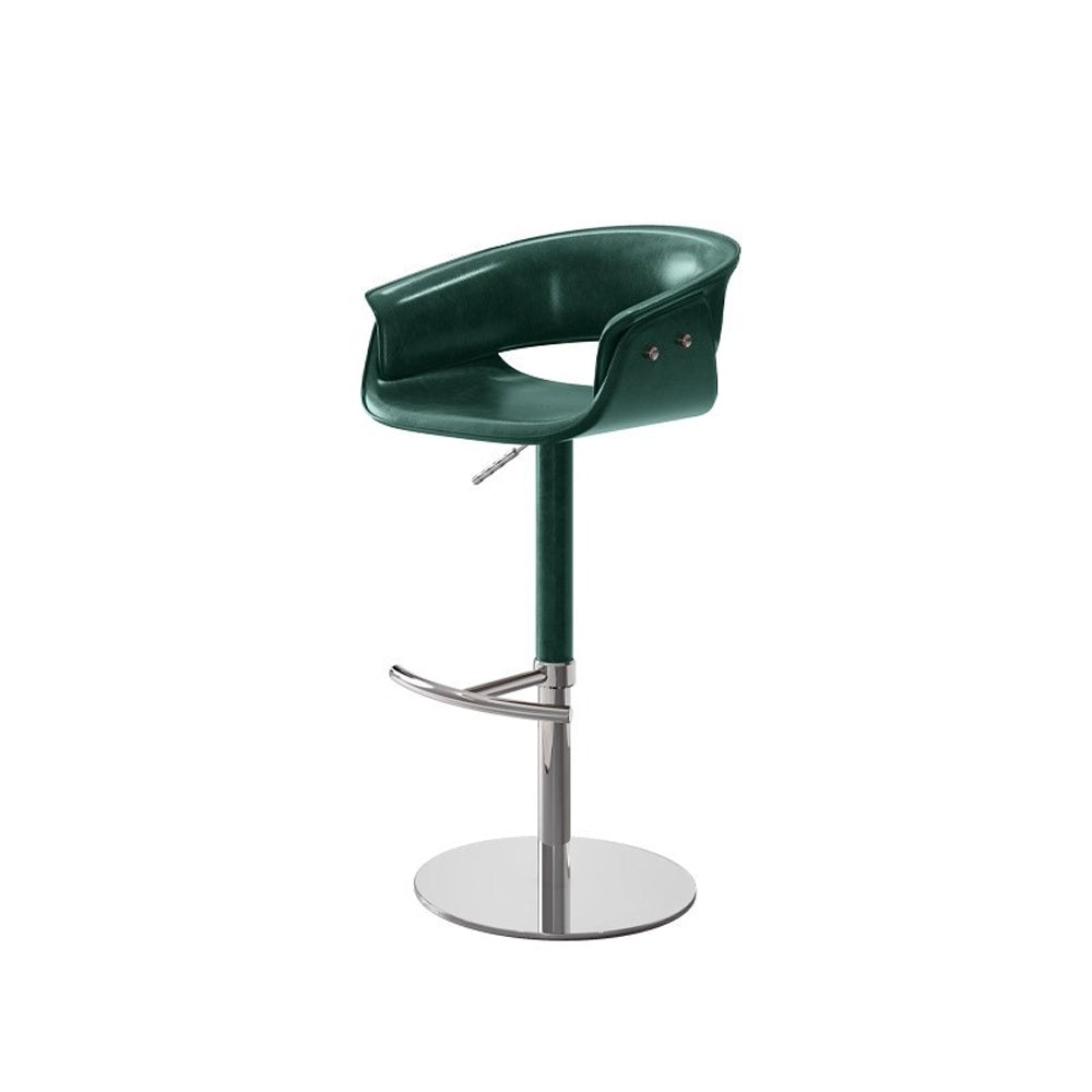 Modern Adjustable Swivel Bar Stool PU Leather Seat Gas Lift Height Adjustable Counter Bar Chair 1 Piece