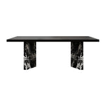 Load image into Gallery viewer, 54.6&quot;/62.4&quot; Modern Italian Dining Table Set – Black Marble Base &amp; Minimalist Luxury Design
