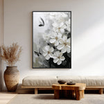 Load image into Gallery viewer, Dancing White Butterflies Among the Blossoms Handcrafted Painting Wall Decor
