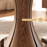 Load image into Gallery viewer, Modern Round Dining Table Scratch-Resistant Surface and Wooden Creative Base Perfect for 4-6 People

