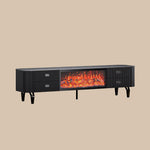 Load image into Gallery viewer, Modern Black Electric Fireplace TV Stand for 65 to 85-inch TVs
