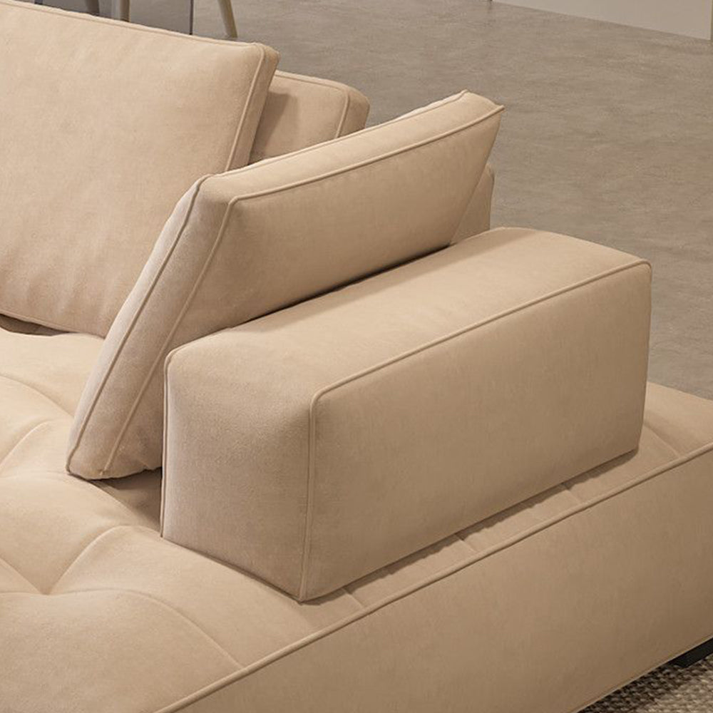 165.35" Modern Modular Sectional Sofa Deep Seat Tufted Fabric Couch Minimalist Lounge Sofa