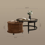 Load image into Gallery viewer, Vintage Walnut Living Room Set Nesting Coffee Table Mid-Century TV Stand
