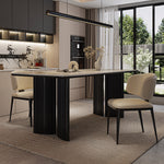 Load image into Gallery viewer, Minimalist Luxury Dining Table Natural Marble Grain Stone Tabletop

