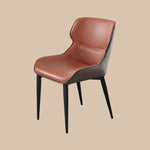 Load image into Gallery viewer, Set of 2 Modern Elegant Dining Chairs Premium Leather Upholstery with Sleek Metal Legs
