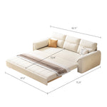 Load image into Gallery viewer, Convertible Sofa Bed Storage Drawer Soft Velvet Upholstery Solid Wood Frame
