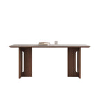 Load image into Gallery viewer, Modern Dining Table Set Solid Wood Legs Walnut Veneer Scratch Resistant Sintered Stone Top
