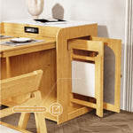 Load image into Gallery viewer, 73&#39;&#39; Murphy Fold-Out Dining Table with Sintered Stone Top | Space-Saving
