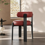Load image into Gallery viewer, Set of 2 Modern Sculptural Dining Chair Upholstered Seat Minimalist Accent Chair with Metal Frame
