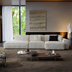 Load image into Gallery viewer, Modern Oversized Sectional Sofa with Deep Seat Chaise and Textured Upholstery
