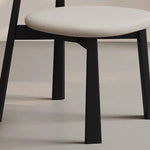 Load image into Gallery viewer, Modern Minimalist Dining Chair Solid Wood Frame with Curved Backrest &amp; Soft Faux Leather Seat
