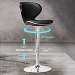 Load image into Gallery viewer, Modern Adjustable Swivel Bar Stool Upholstered Faux Leather Seat Height Adjustable 1 Piece

