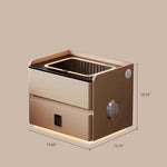 Load image into Gallery viewer, Smart Leather Nightstand with LED Ambience Light Wireless Charging Bluetooth Speaker and Digital Password Lock
