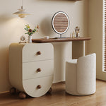 Load image into Gallery viewer, Modern Makeup Vanity Set with LED Mirror and Stool
