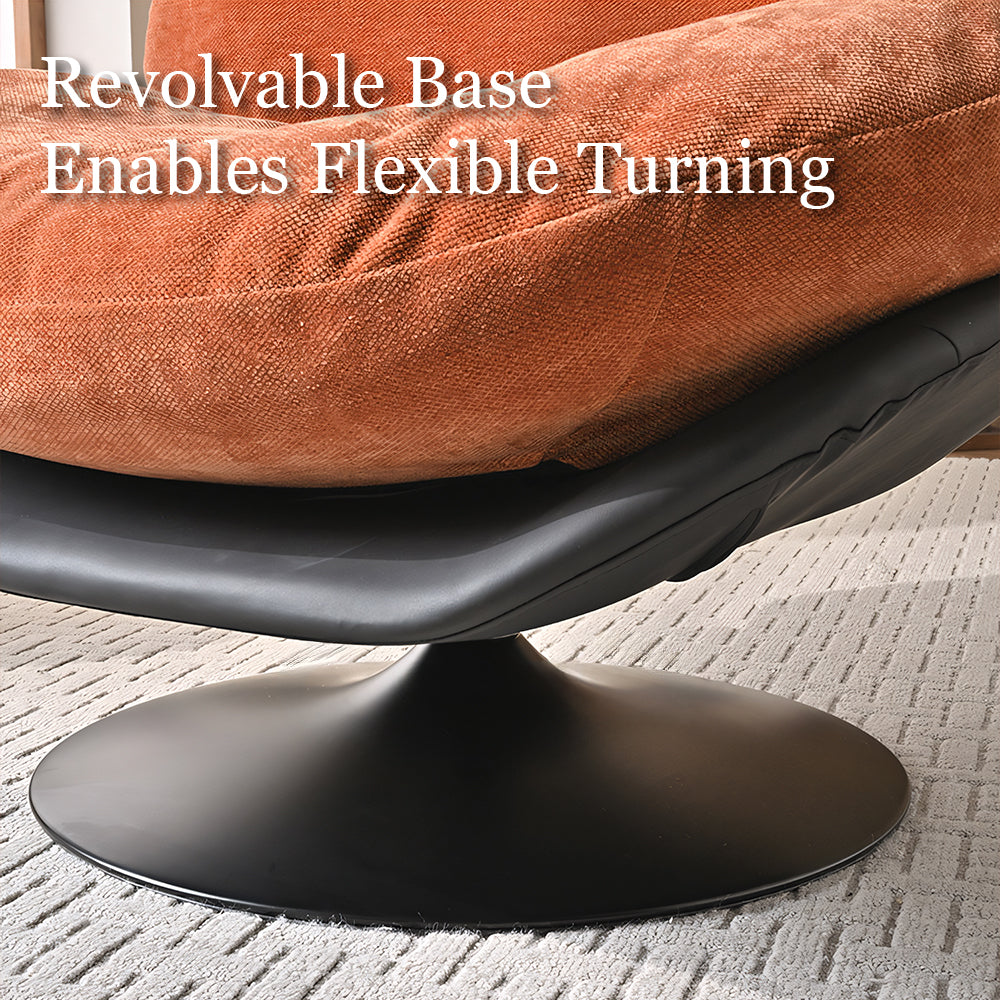 39.3'' Modern Swivel Lounge Chair  Plush Comfort Ergonomic Design Durable Long Term Support