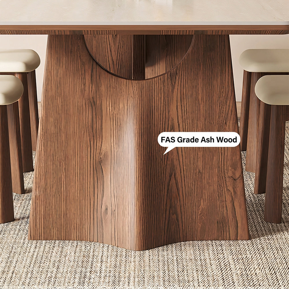 Modern Rectangular Dining Table with Sintered Stone Top