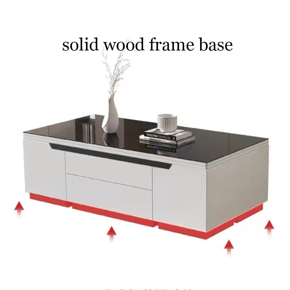 Modern Lift-Top Convertible Coffee Table with Storage & Dining Function