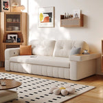 Load image into Gallery viewer, Modern Fabric Sofa Bed with Pull-Out Sleeper &amp; Side Table Convertible Couch for Living Room
