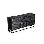 Load image into Gallery viewer, 62.4&#39;&#39;Vintage Carved Sideboard Mid Century Storage Cabinet Geometric Texture Bold Relief Artistic Statement
