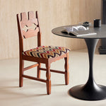 Load image into Gallery viewer, 2PCS Dining Chair Retro Style Vintage Shape Ash Wood Linen Upholstery
