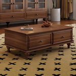 Load image into Gallery viewer, Classic Walnut Living Room Furniture Set TV Cabinet &amp; Coffee Table with Elegant Vintage Detailing
