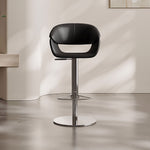 Load image into Gallery viewer, Modern Adjustable Swivel Bar Stool PU Leather Seat Gas Lift Height Adjustable Bar Chair with Chrome Base 1 Piece

