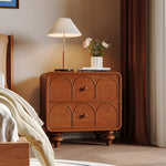 Load image into Gallery viewer, Vintage Arched Wood Nightstand With Turned Legs for Bedroom
