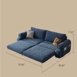 Load image into Gallery viewer, Modern Corduroy Convertible Sofa Bed Pull Out Sleeper Couch with Side Storage Pockets
