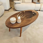 Load image into Gallery viewer, Modern Artistic Coffee Table with 3D Vortex Design and Tempered Glass Top
