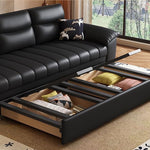 Load image into Gallery viewer, 89.7'' Cat Scratch-Resistant Sofa Bed Hidden Storage Convertible Design Durable Comfort
