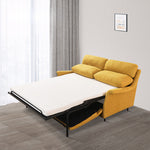 Load image into Gallery viewer, 66.9'' Modern Fabric Pull Out Sofa Bed with Mattress Convertible Sleeper Couch with Metal Frame Upholstered Loveseat
