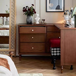 Load image into Gallery viewer, Solid Wood 6-Drawer Vanity Desk with Spacious Storage
