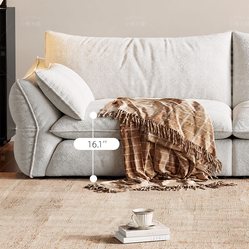 Modern Cloud Chenille Loveseat Removable Cover Deep Seat Sofa Pet Friendly