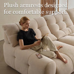 Load image into Gallery viewer, Modern Upholstered Sofa Movable Backrest Fabric Couch Minimalist Living Room Sofa
