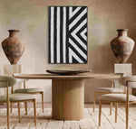 Load image into Gallery viewer, Handmade Textured Wall Art – Black &amp; White Geometric Abstract Painting
