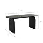 Load image into Gallery viewer, Oval Dining Table Arched Solid Wood Walnut Veneer Base Textured Wood Grain Surface Modern Elegant Design
