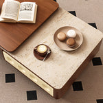 Load image into Gallery viewer, Modern Extendable Coffee Table with Sliding Top Walnut Wood Finish
