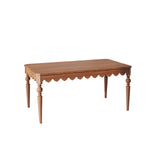 Load image into Gallery viewer, 54&#39;&#39;Vintage Carved Dining Table Solid Wood Build Elegant Silhouette Multi-Scene Use
