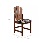 Load image into Gallery viewer, 17&#39;&#39;2PCS Vintage Style Dining Chair Solid Wood Fan Back Cowhide Pattern Seat
