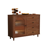 Load image into Gallery viewer, Sideboard Walnut Cabinet with 4 Drawers Spacious Storage

