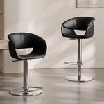 Load image into Gallery viewer, Modern Adjustable Swivel Bar Stool PU Leather Seat Gas Lift Height Adjustable Bar Chair with Chrome Base 1 Piece
