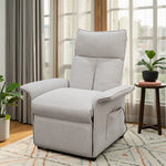 Load image into Gallery viewer, 32.37&#39;&#39;Power Recliner Fabric Chair with Remote Control, Adjustable Backrest &amp; Footrest, Side Storage Pocket
